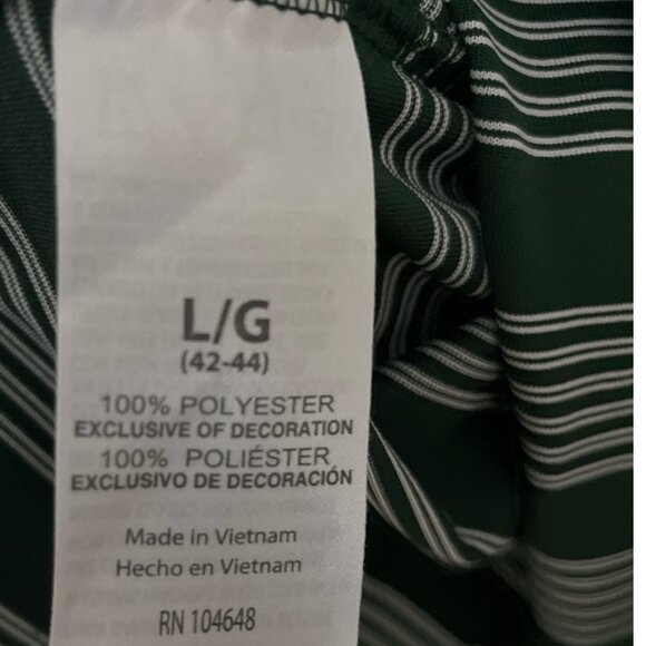 Knights Apparel USF Bulls Polo Shirt Green White Striped Men’s Size L - Picture 6 of 7